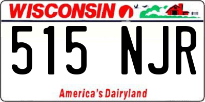 WI license plate 515NJR