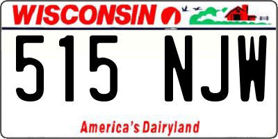 WI license plate 515NJW