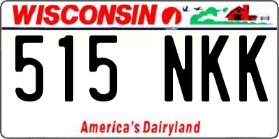 WI license plate 515NKK