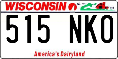 WI license plate 515NKO