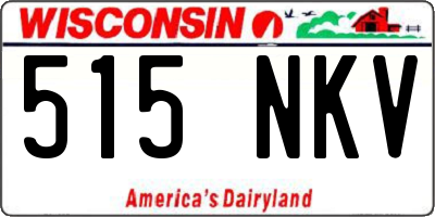 WI license plate 515NKV