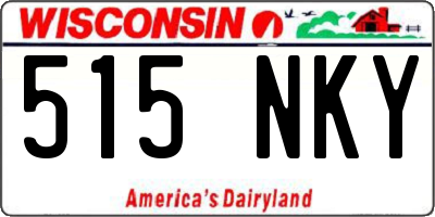 WI license plate 515NKY