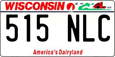WI license plate 515NLC