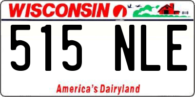 WI license plate 515NLE
