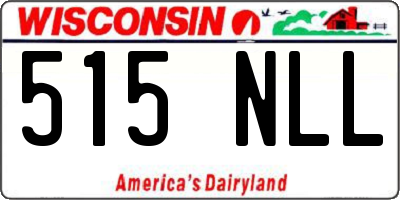 WI license plate 515NLL