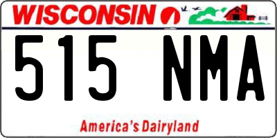 WI license plate 515NMA