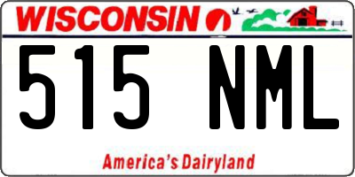 WI license plate 515NML