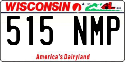 WI license plate 515NMP