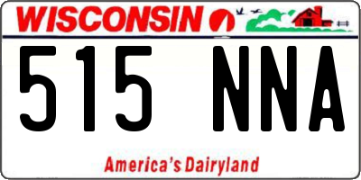 WI license plate 515NNA