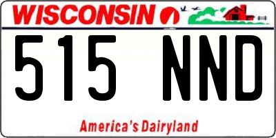 WI license plate 515NND