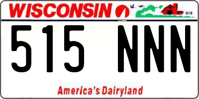 WI license plate 515NNN