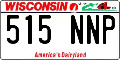 WI license plate 515NNP