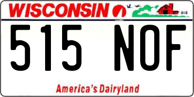 WI license plate 515NOF
