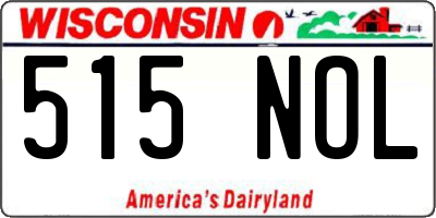 WI license plate 515NOL