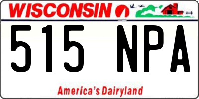 WI license plate 515NPA