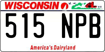 WI license plate 515NPB