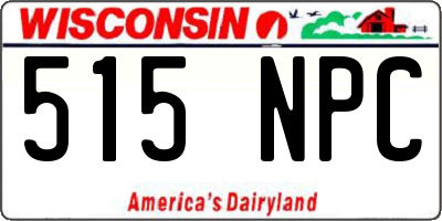 WI license plate 515NPC