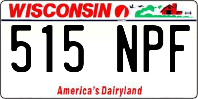 WI license plate 515NPF
