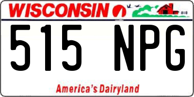 WI license plate 515NPG