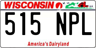 WI license plate 515NPL