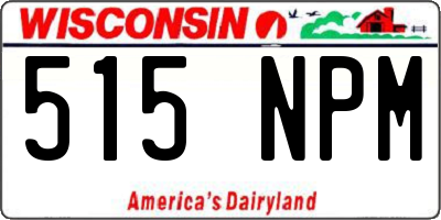WI license plate 515NPM