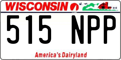 WI license plate 515NPP