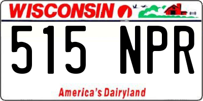 WI license plate 515NPR
