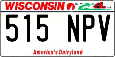 WI license plate 515NPV
