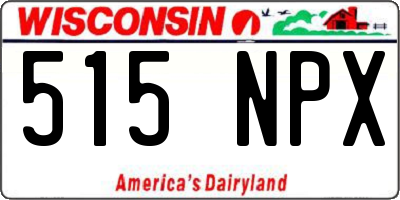 WI license plate 515NPX