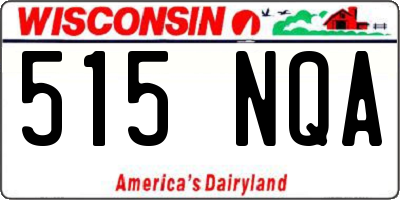 WI license plate 515NQA