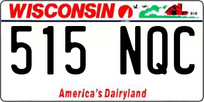 WI license plate 515NQC