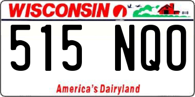 WI license plate 515NQO