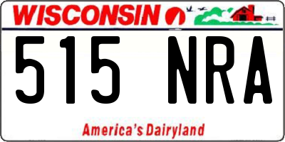 WI license plate 515NRA