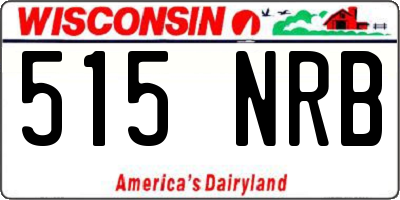 WI license plate 515NRB