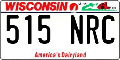 WI license plate 515NRC