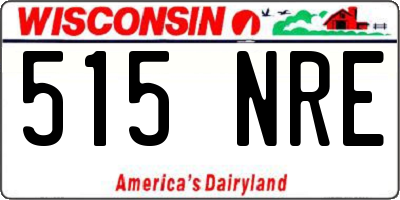 WI license plate 515NRE