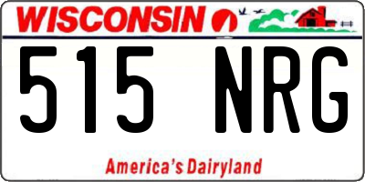 WI license plate 515NRG