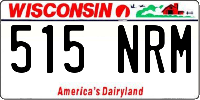 WI license plate 515NRM
