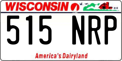 WI license plate 515NRP