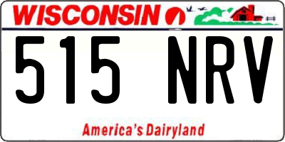 WI license plate 515NRV