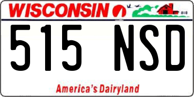WI license plate 515NSD