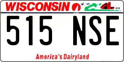 WI license plate 515NSE