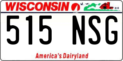 WI license plate 515NSG