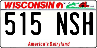 WI license plate 515NSH