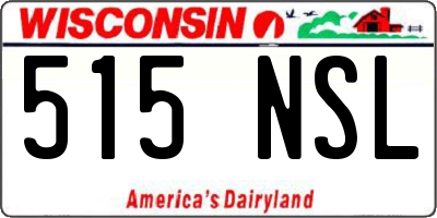 WI license plate 515NSL