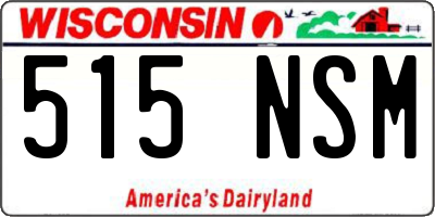 WI license plate 515NSM