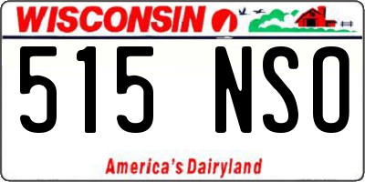 WI license plate 515NSO