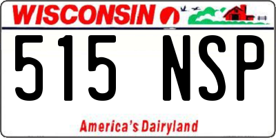 WI license plate 515NSP