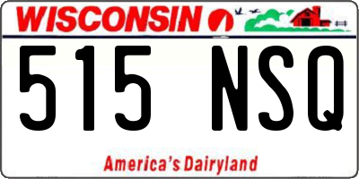 WI license plate 515NSQ