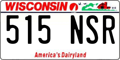 WI license plate 515NSR